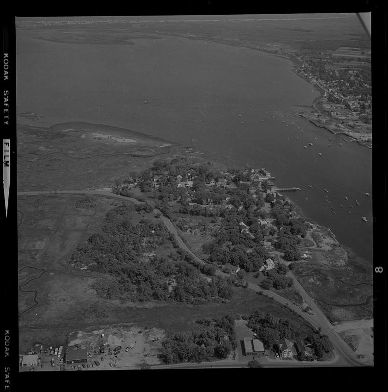 Aerial of Plum Island Point and Ring’s Island river mouth erosion