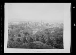 Copy negative of ca. 1869 photo titled "View from State House looking south"