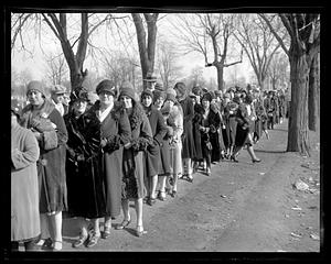 A line of people