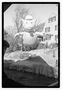 Giant pig character balloon