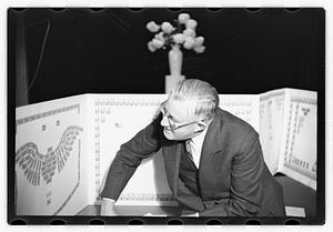 Ernest D. Chase pres., birthday card of stamps