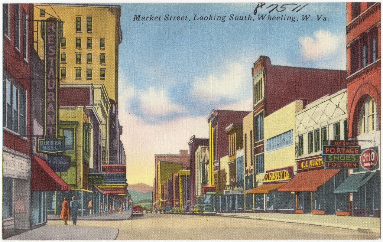Market Street, looking south, Wheeling, W. Va.