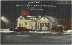 Jake Skall's Colonial Wonder Bar and Dining Room, South Memorial Drive, Appleton, Wisconsin