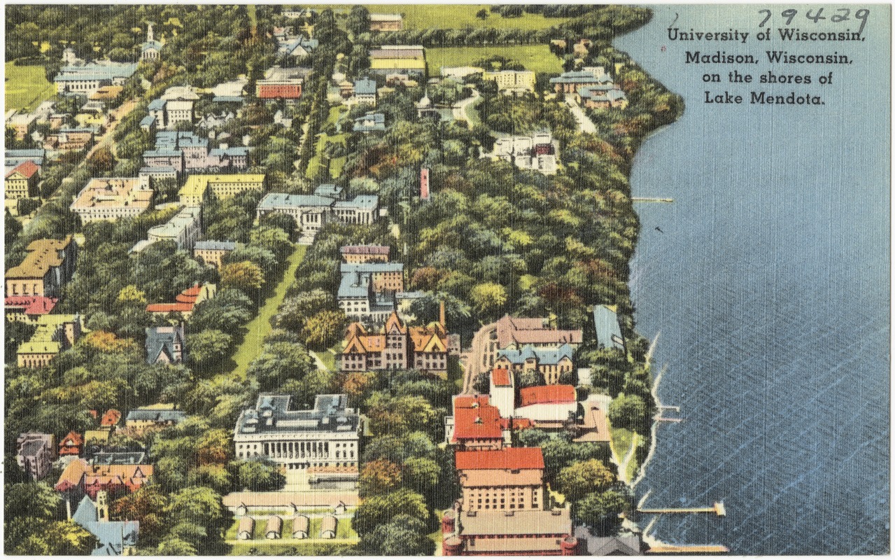 University of Wisconsin, Madison Wisconsin, on the shores of Lake Medota.