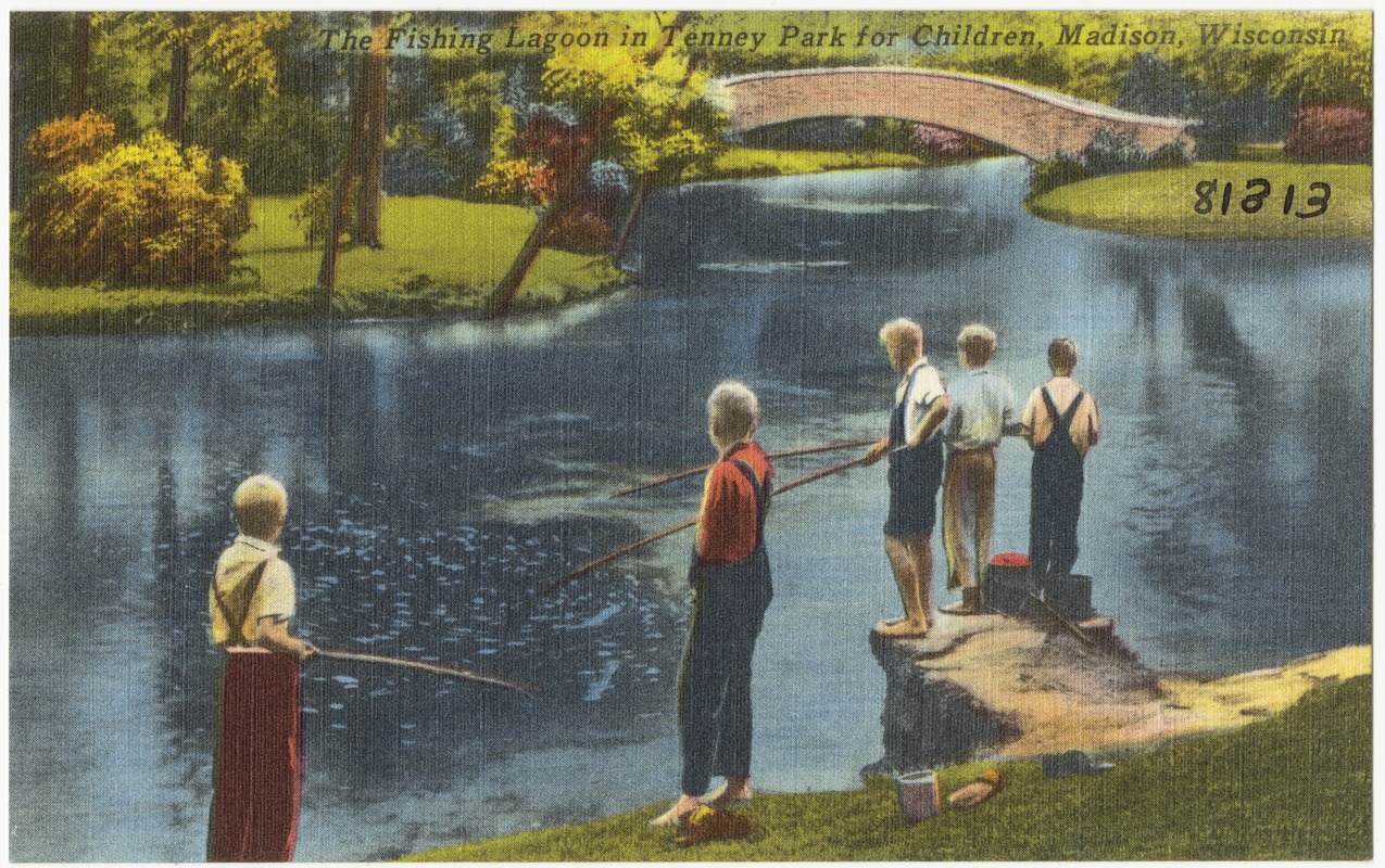 The fishing lagoon in Tenney Park for Children, Madison, Wisconsin