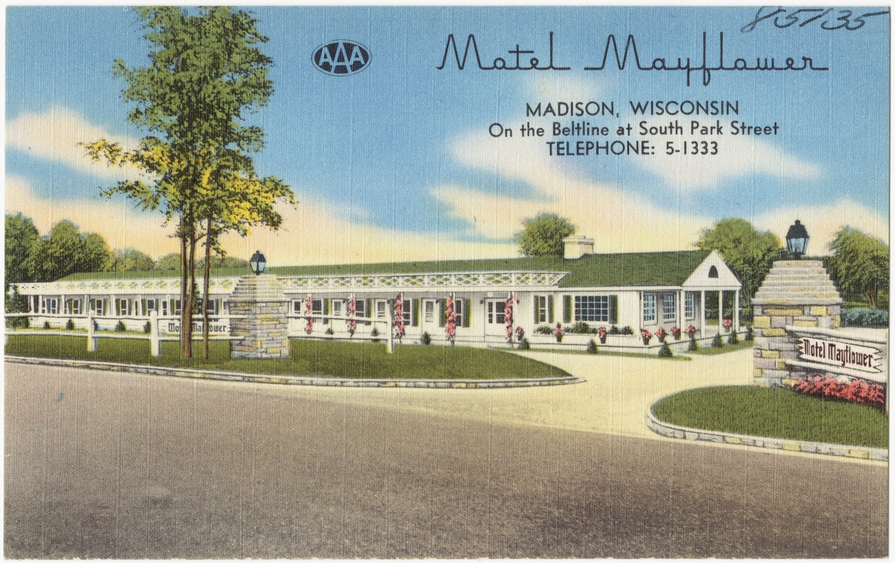 Motel Mayflower, Madison, Wisconsin, on the beltline at South Park Street