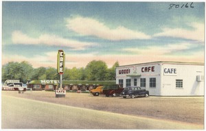 Wood's Motel & Café, ultra modern and steam heat, located East Evanston, Wyoming, on Hiway 30S