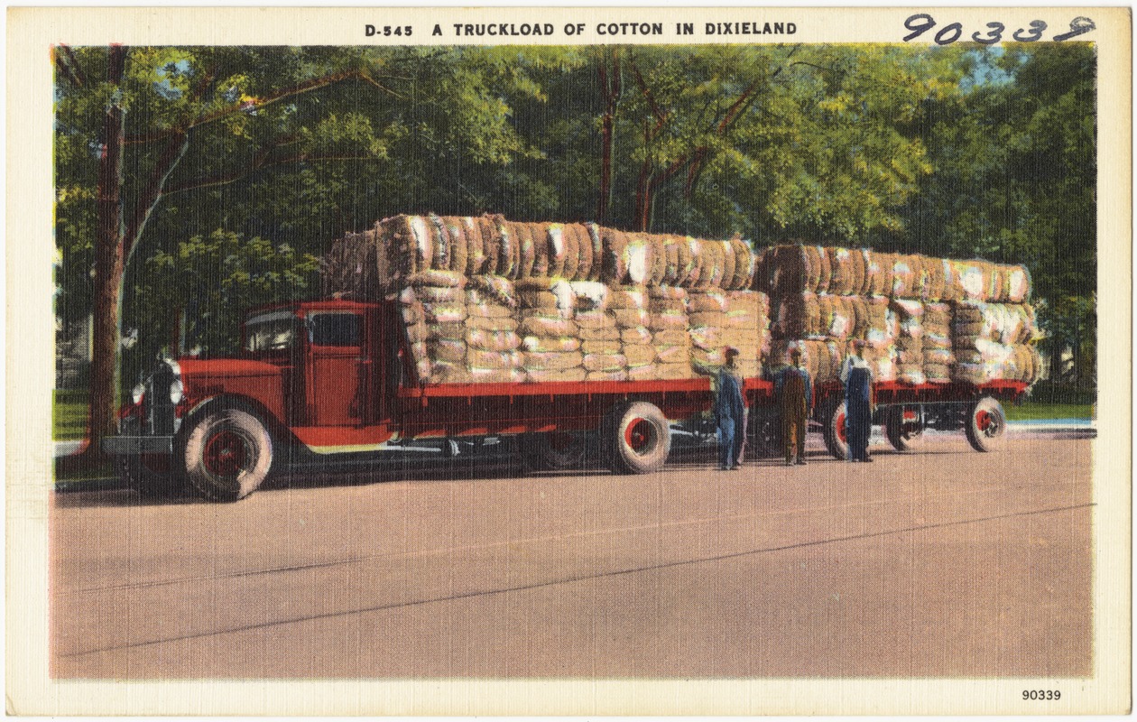 D-545. A truckload of cotton in Dixieland