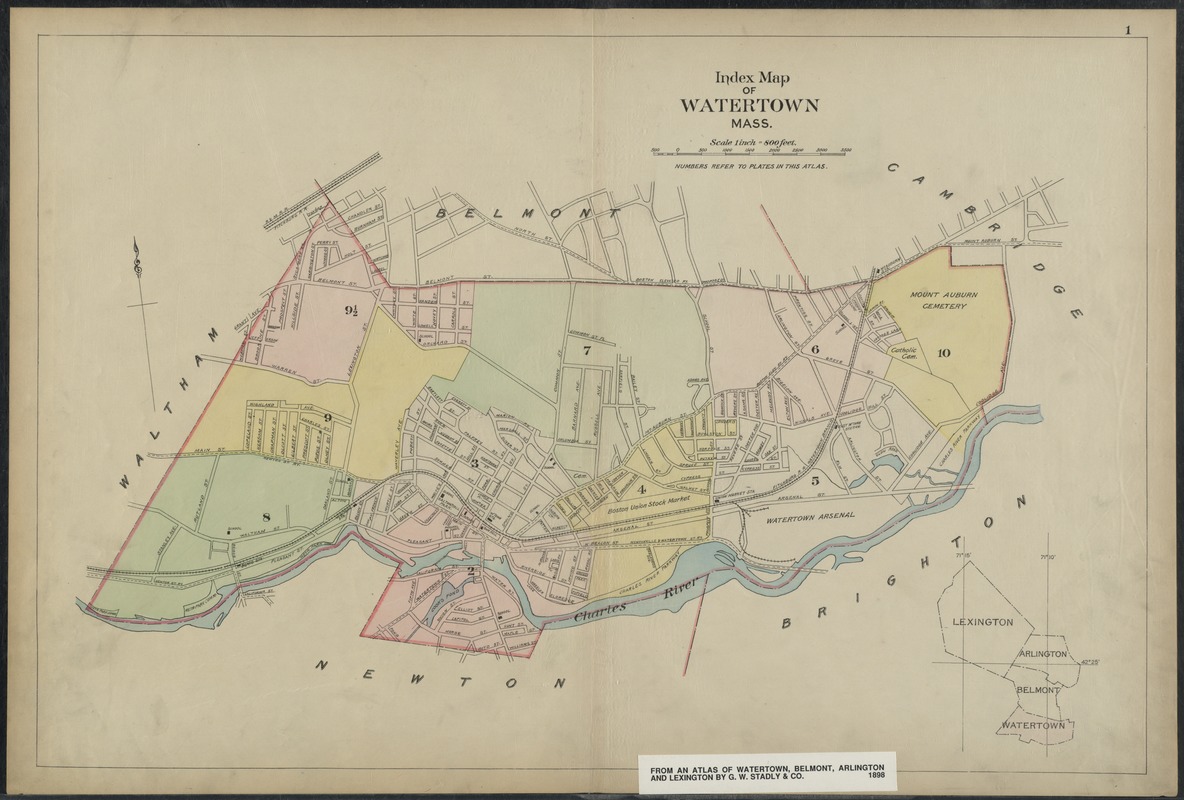 Index map of Watertown, Mass.