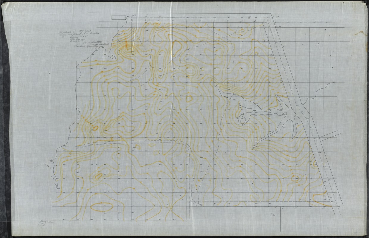 [LAKE SHORE COUNTRY CLUB] GRADING PLAN FOR HOUSE LOCATION; SCALE 40'=1"