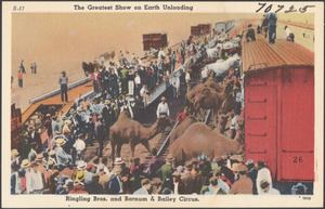 The greatest show on earth unloading, Ringling Bros. and Barnum & Bailey Circus