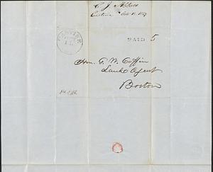 C. J. Abbott to George Coffin, 12 October 1847