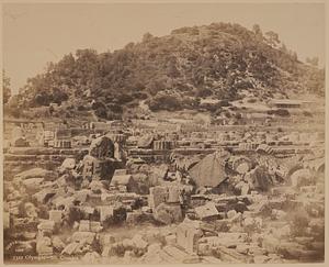 Olympia - Mt. Cronius and ruins of Zeus Temple