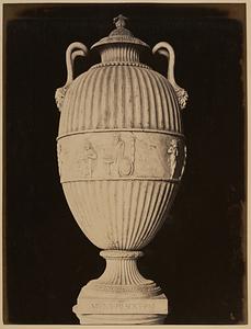 Marble amphora with figured frieze