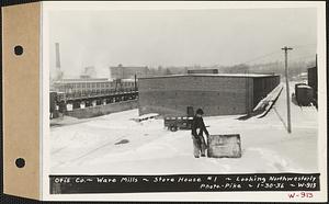 Otis Co., Ware Mills, storehouse #1, looking northwesterly, Ware, Mass., Jan. 30, 1936