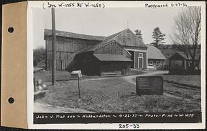 John J. Matson, barn and shed, Hubbardston, Mass., Apr. 26, 1937