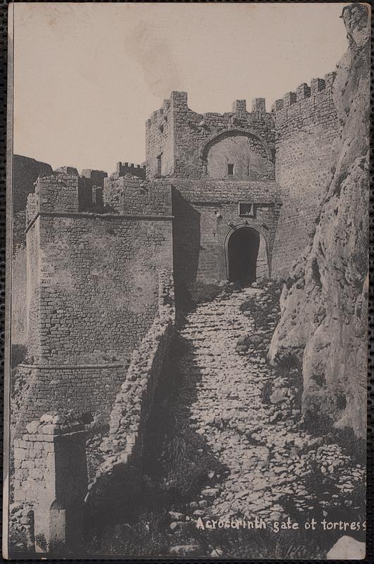 Acrocorinth gate of fortress