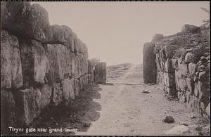 Tiryns gate near grand tower