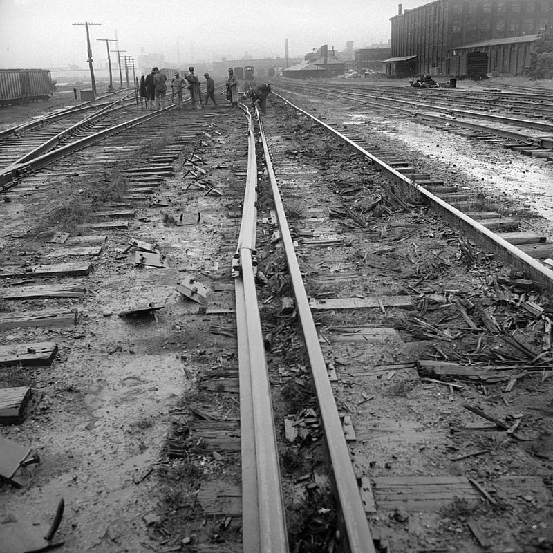 Derailed train, New Bedford