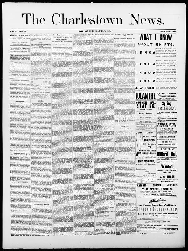 The Charlestown News. April 07, 1883 - Digital Commonwealth