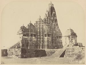 General view from the north-east of the Kandariya Mahadeo Temple, Khajuraho