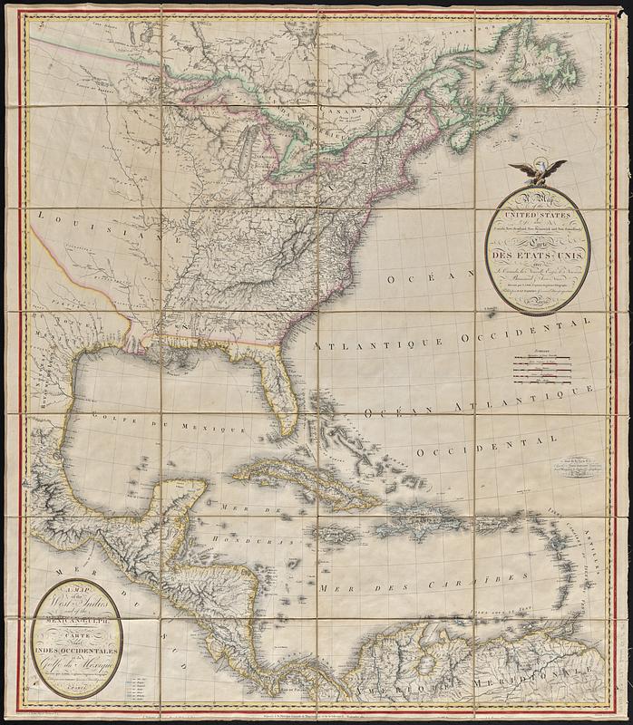 A map of the United States and Canada, New-Scotland, New-Brunswick and New-Foundland