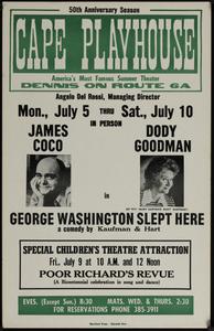 In person James Coco, Dody Goodman in George Washington slept here