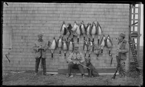 Geese - Henry Ayer near ladder, Chas David Clark in middle, Hal (Harold) Tripp