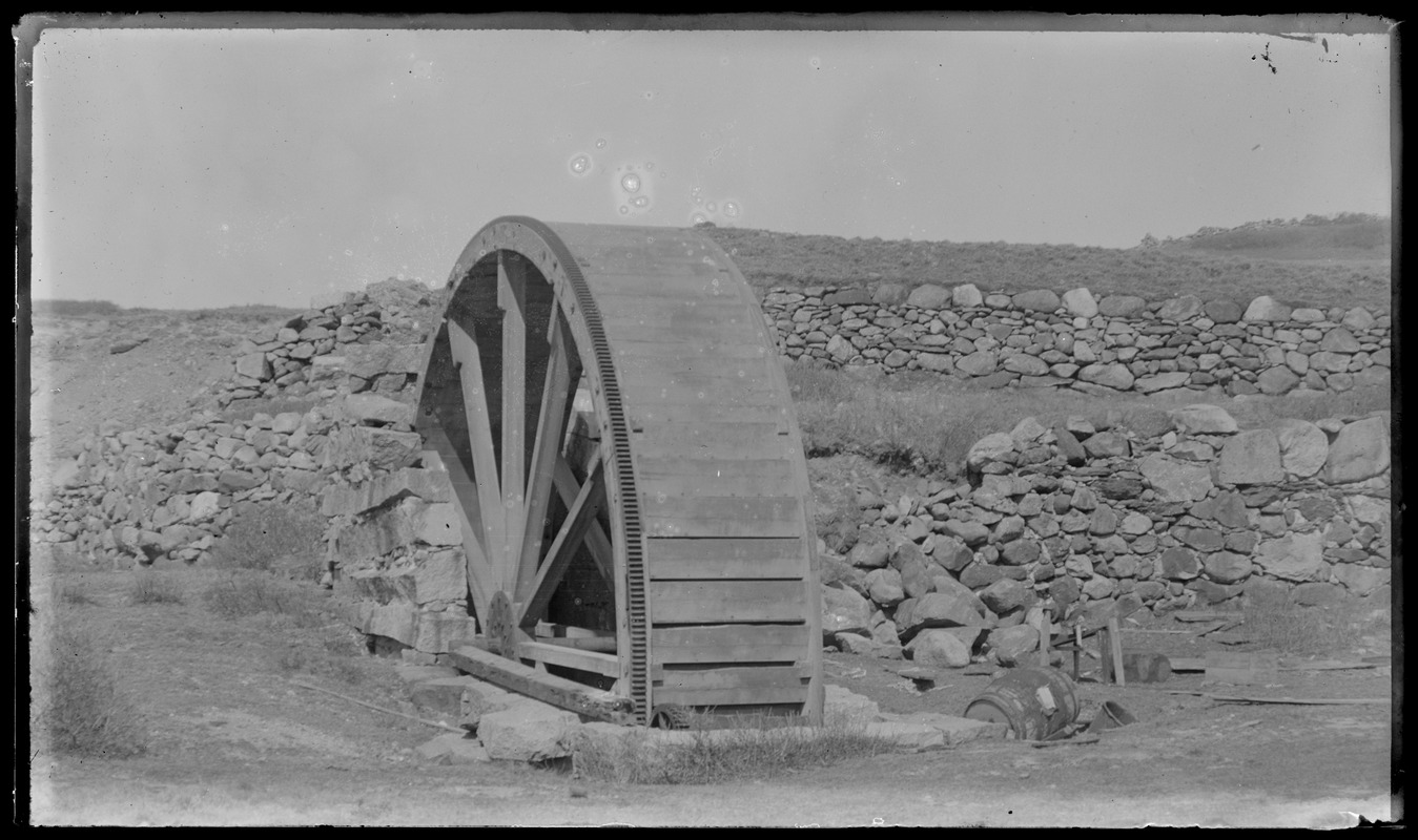 Brickyard water wheel, Chilmark, north shore Digital Commonwealth