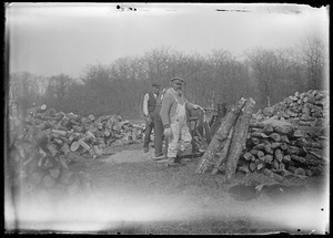 Group of men cutting firewood? Seven Gates