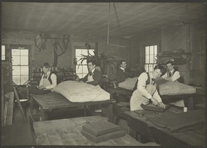 Mattress making, Workshop for the Blind, Perkins Institution, South Boston