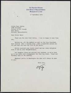 Letter from Tip O'Neil