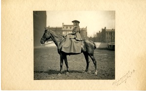 Margaret Preston Draper on horseback in Washington, D.C.