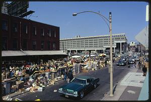 Outdoor food market at Haymarket Square