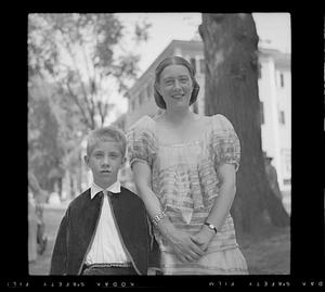 Young woman and boy, Chestnut Street Day