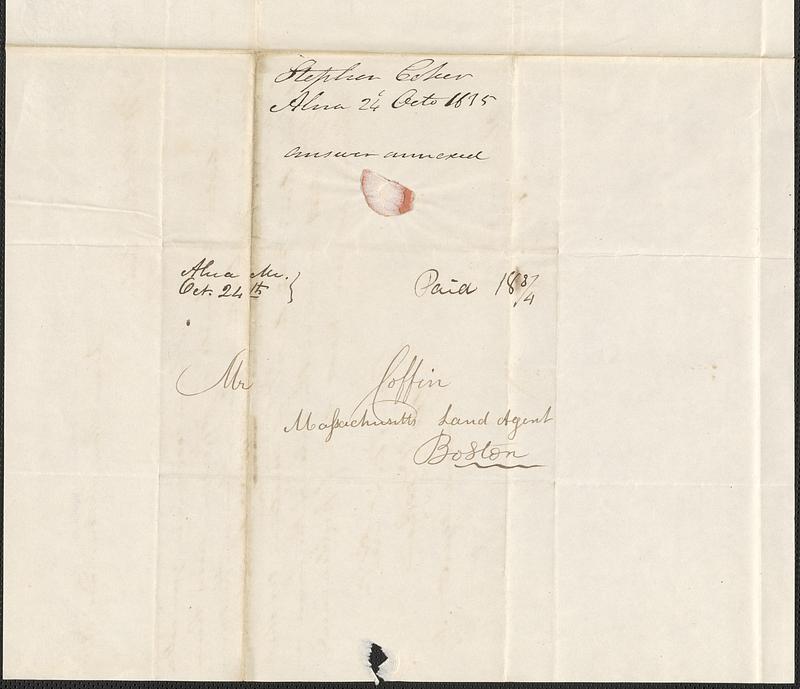 Stephen Coker to George Coffin, 24 October 1835 - Digital Commonwealth