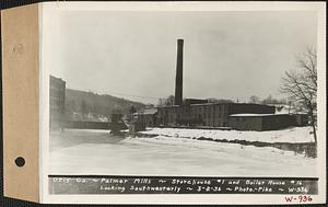 Otis Co., Palmer Mills, storehouse and boiler house #16, looking southwesterly, Palmer, Mass., Mar. 2, 1936