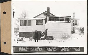 Albina Morin, "Poplars" rear of building, looking southwest, Rutland, Mass., Dec. 20, 1944