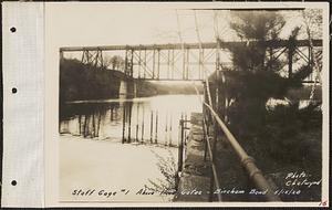 Bircham Bend, staff gage #1, above head gates, Springfield, Mass., May 15, 1928