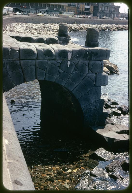 Stone steps to water, Naples, Italy