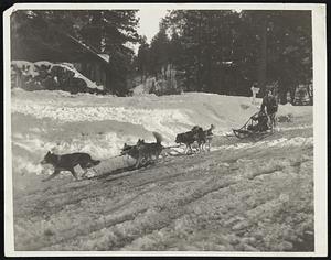 Getting Ready For Sled Derby Days The First snowfall at Los Angeles County's playground at Big Pines, Calif., was the signal for U.P. Doan and his son to start training their dog team for the February Derby. The race has become an annual affair, drawing teams and drivers from many sections of the country