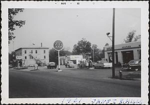 Gas stations and Oddfellow's Hall