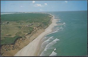Aerial view of Cape Cod Light, Truro, National Seashore Cape Cod, Mass.