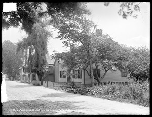 Wachusett Reservoir, Antoine and Joseph O. Gerardine's houses, on North Main Street, from the north, West Boylston, Mass., Jun. 16, 1896