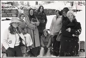 Left to right 1) Sharon Allyn, 2) Patricia Taft, 3) Sarah Hayes, 4) Mary Shriner, 5) Elizabeth Pearce, 6) Audrey Flynn, 7) Elizabeth Tumbridge, 8) Ann Lipscomb