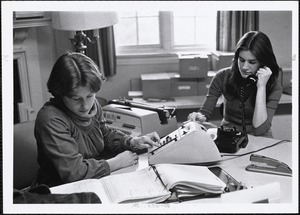 Gay Thomas '78 (left) and Hannah Peters '77 management interns