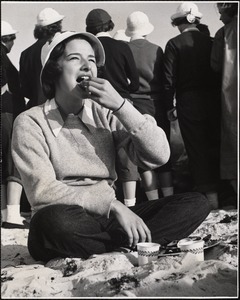 Students: orientation, clambake, 1953. Joan Polak '54