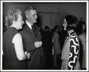 Presidential safari. President & Mrs. Ferry w/ Katherine Burlett ('67)