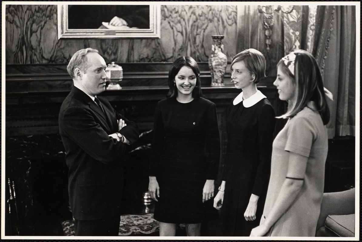 Left: Dr. John P. Agnew, Miss Spicer, Miss Wigton, Miss Richmond