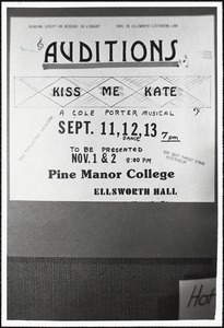 Auditions, Kiss Me Kate, a Cole Porter musical
